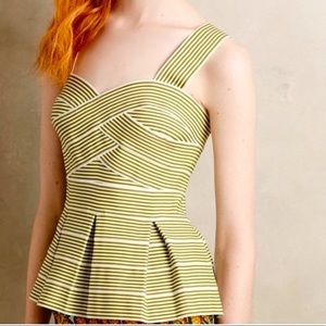 Anthropologie HD in Paris cabana striped peplum
